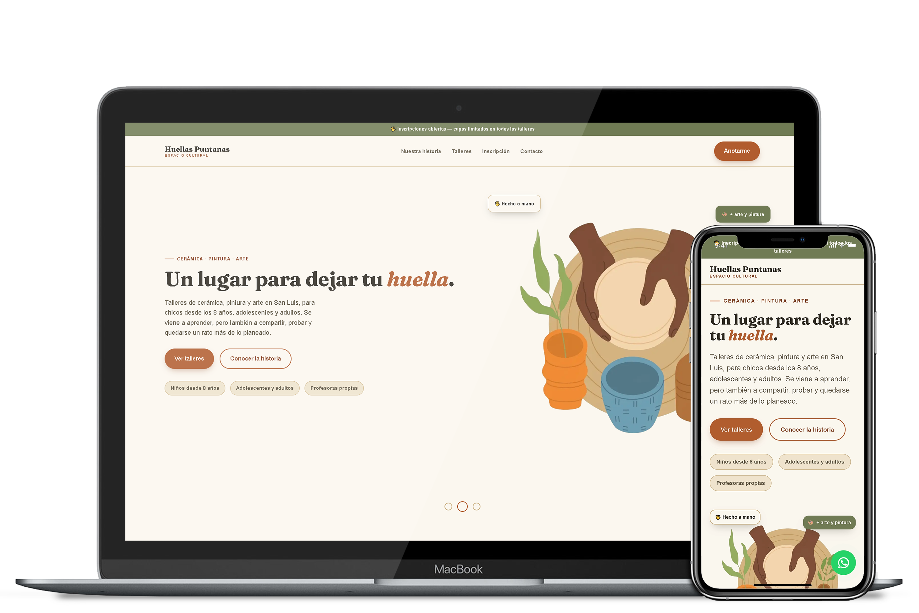 HUELLAS PUNTANAS - sitio web desarrollado por PoloDev